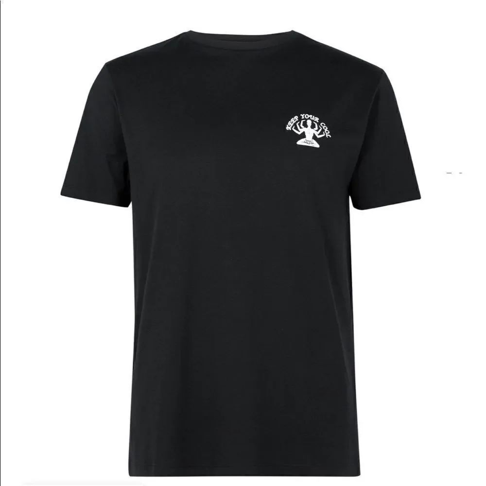 NEW LOOK - Black Keep Your Cool Slogan T-Shirt